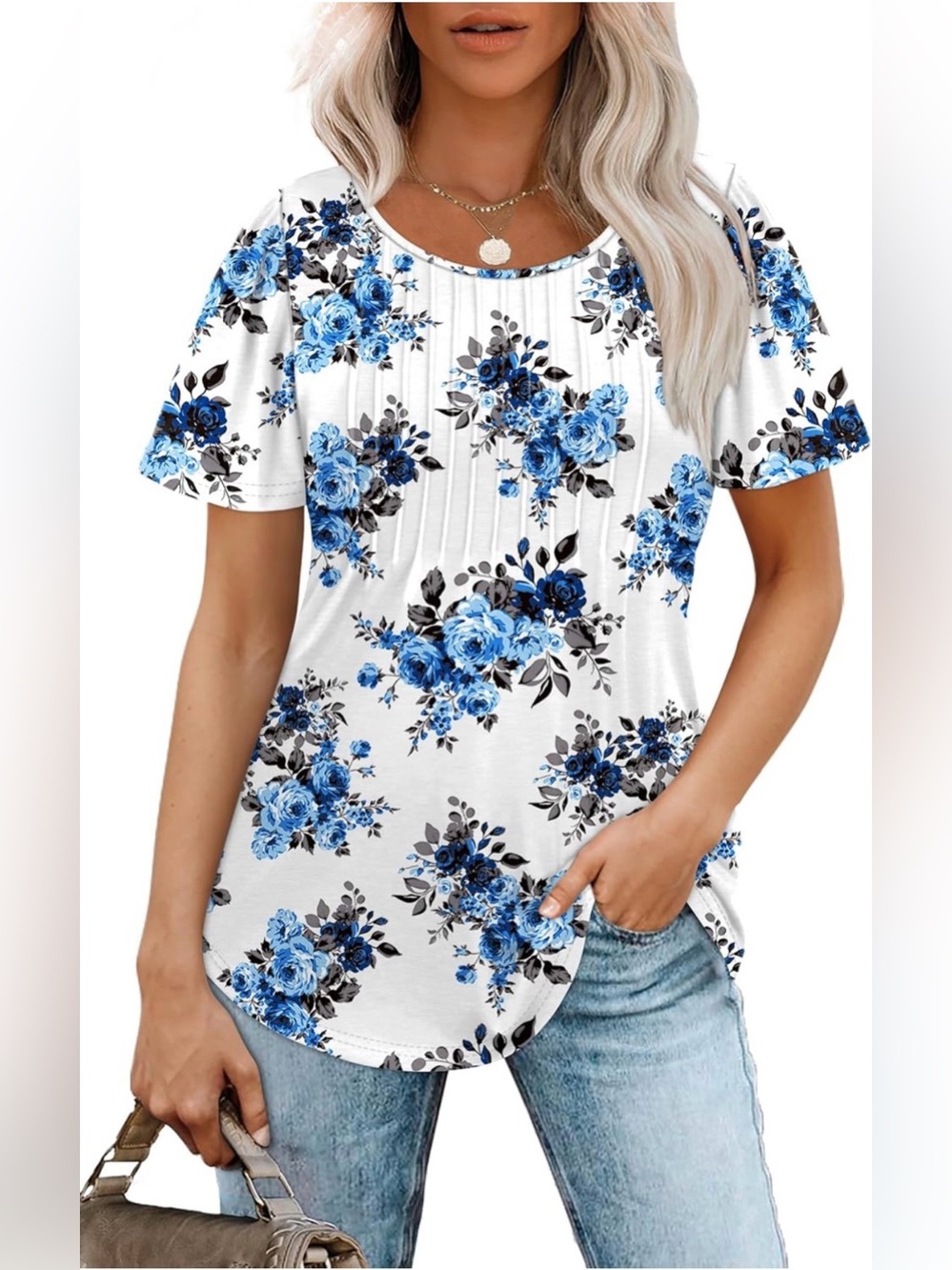 OFEEFAN Women’s Pleated Top NWOT